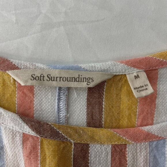 Soft Surrounding Striped Long Sleeve Beach Shirt Size Medium Women’s - Picture 5 of 10